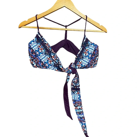 Athleta Wild Bloom Marrakesh‎ Twister Bikini Top Size Medium - Picture 1 of 5